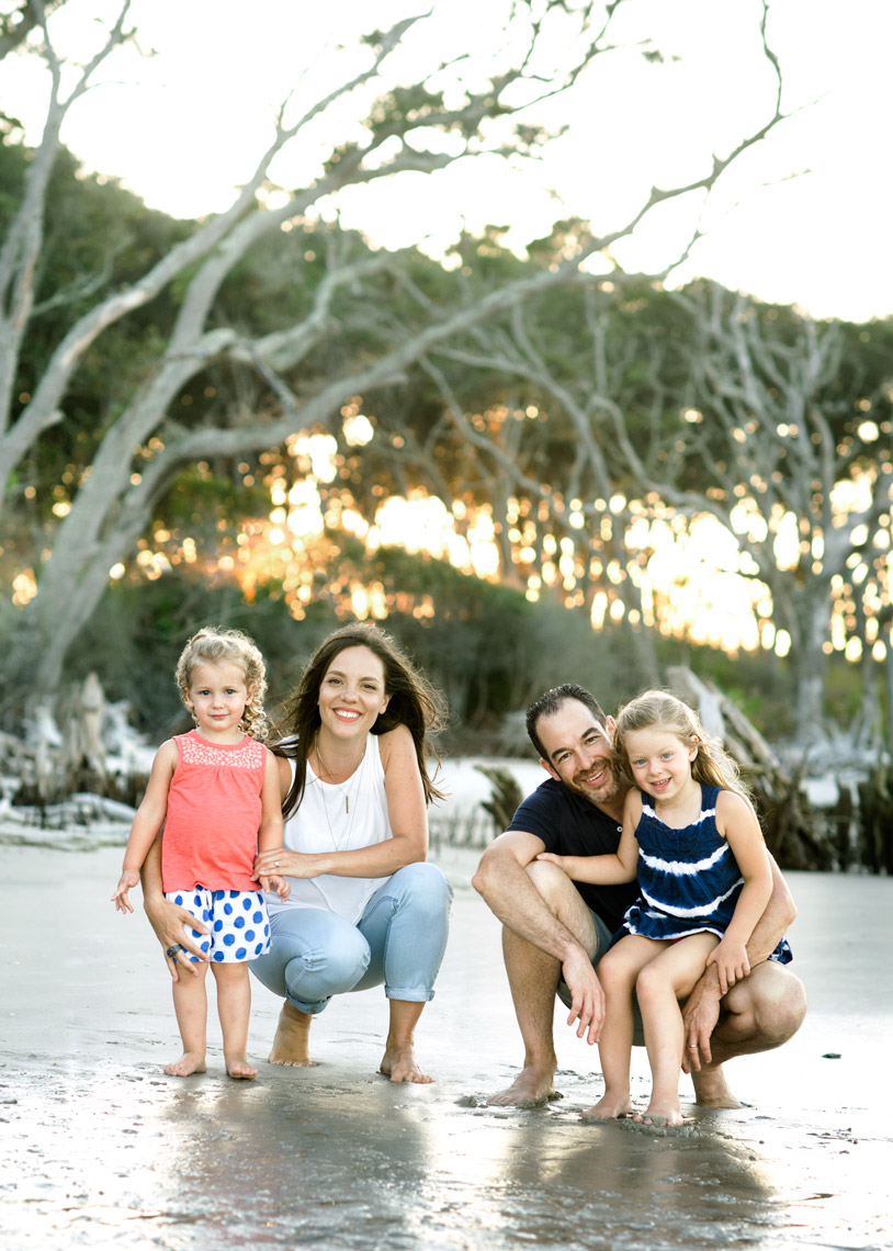 Beautiful-Natural-Family-On-Beach-at-Sunset