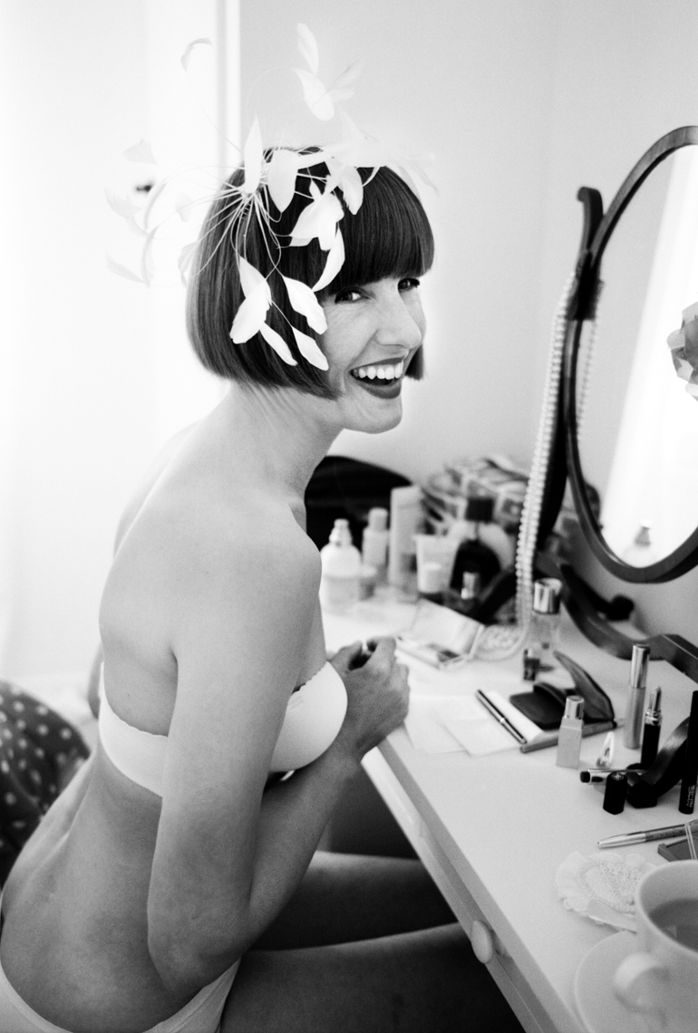 Bride-Laughing-Black-and-White